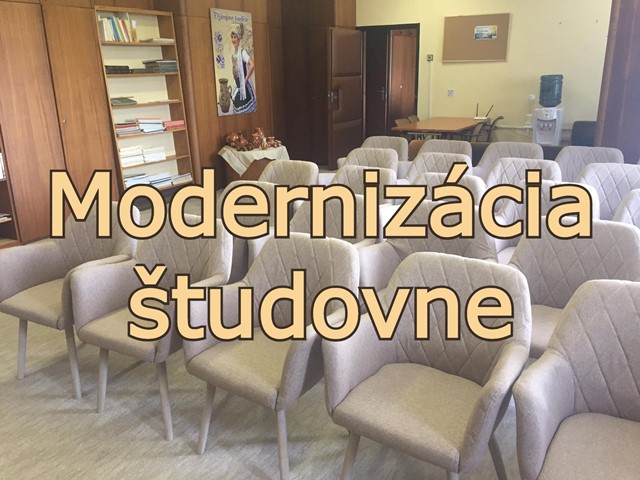 Modernizácia študovne Regionálneho oddelenia